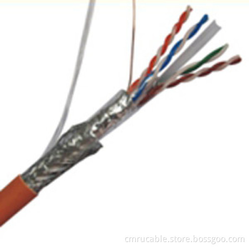 Cat.6 4pr double shielded cable(single-strand)